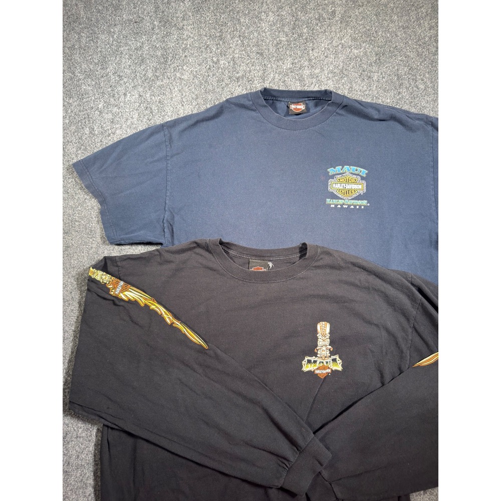 Harley-Davidson Maui Hawaii Graphic T-Shirt Mens 2XL Lot of 2